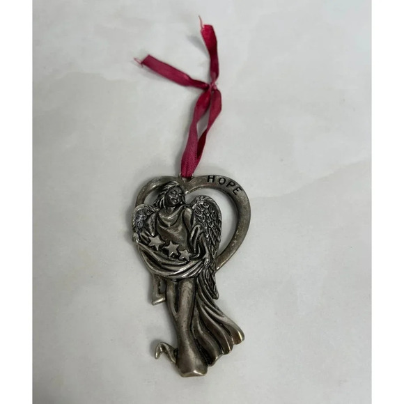 Vintage Gorham Silver Plated Hope Angel Christmas Tree Ornament - Picture 1 of 7
